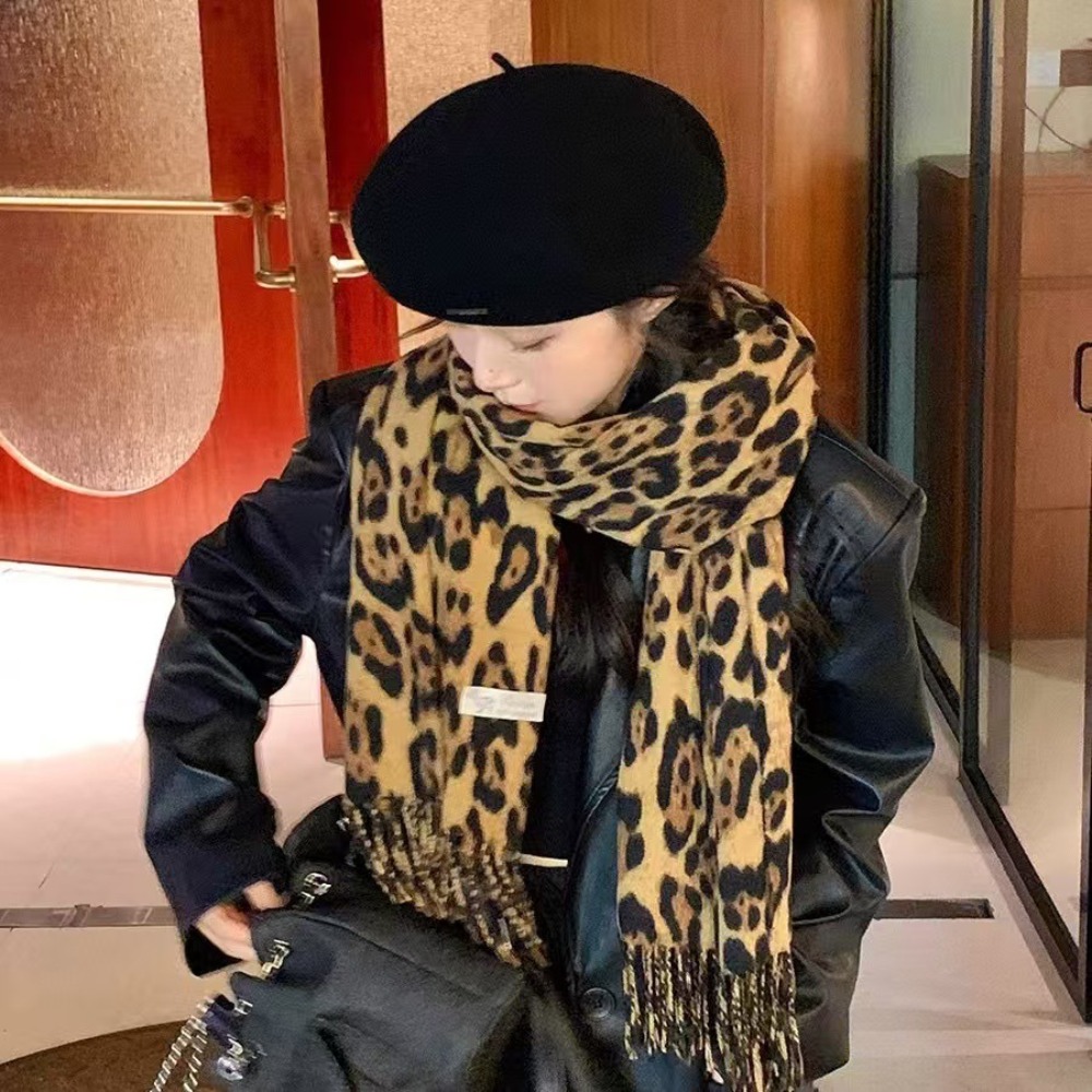 190*70CM Design Leopard Scarf  - đánh giá và giá Woven Scarf Blanket