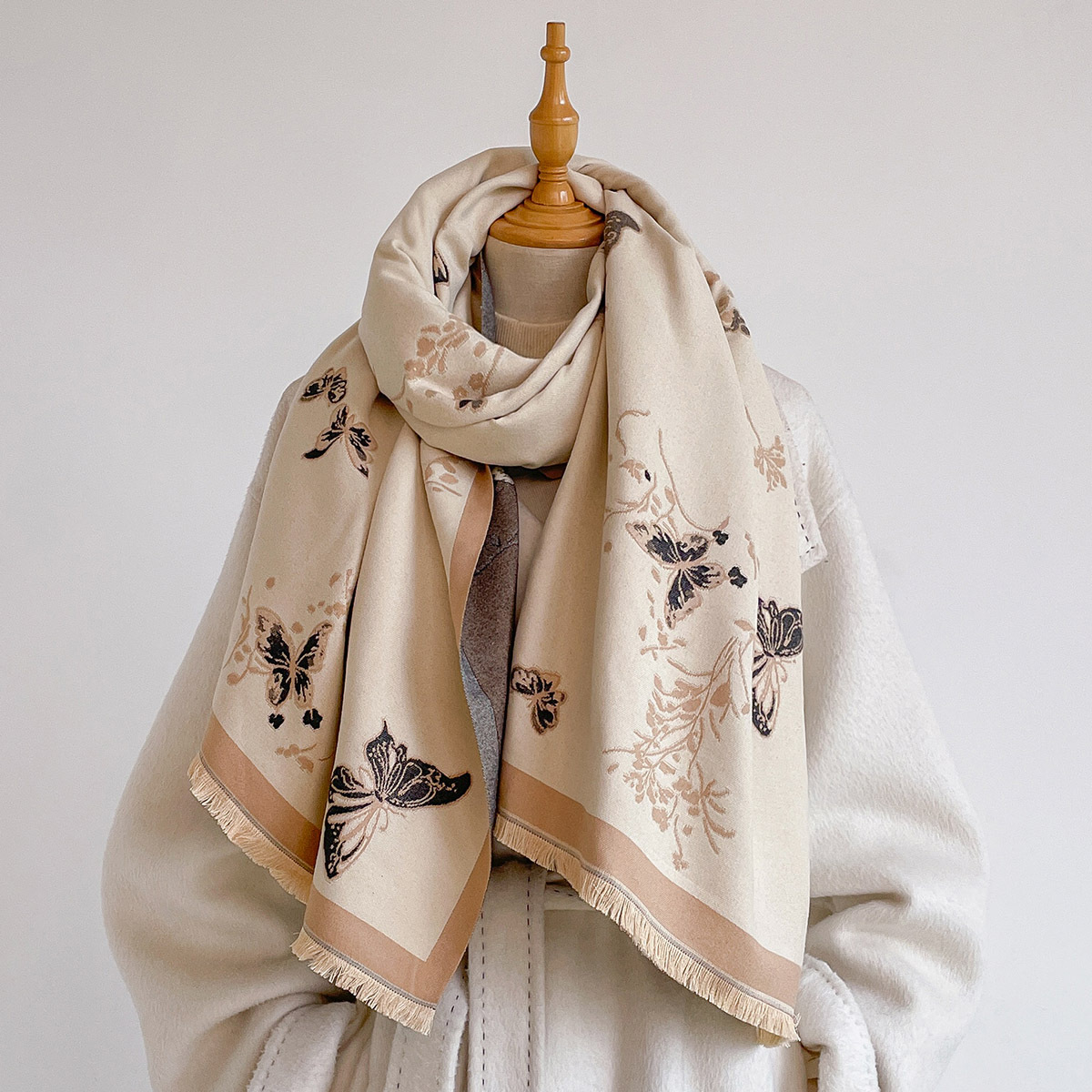 Women Imitation Cashmere Scarf - đánh giá và giá Pashmina Wrap Large