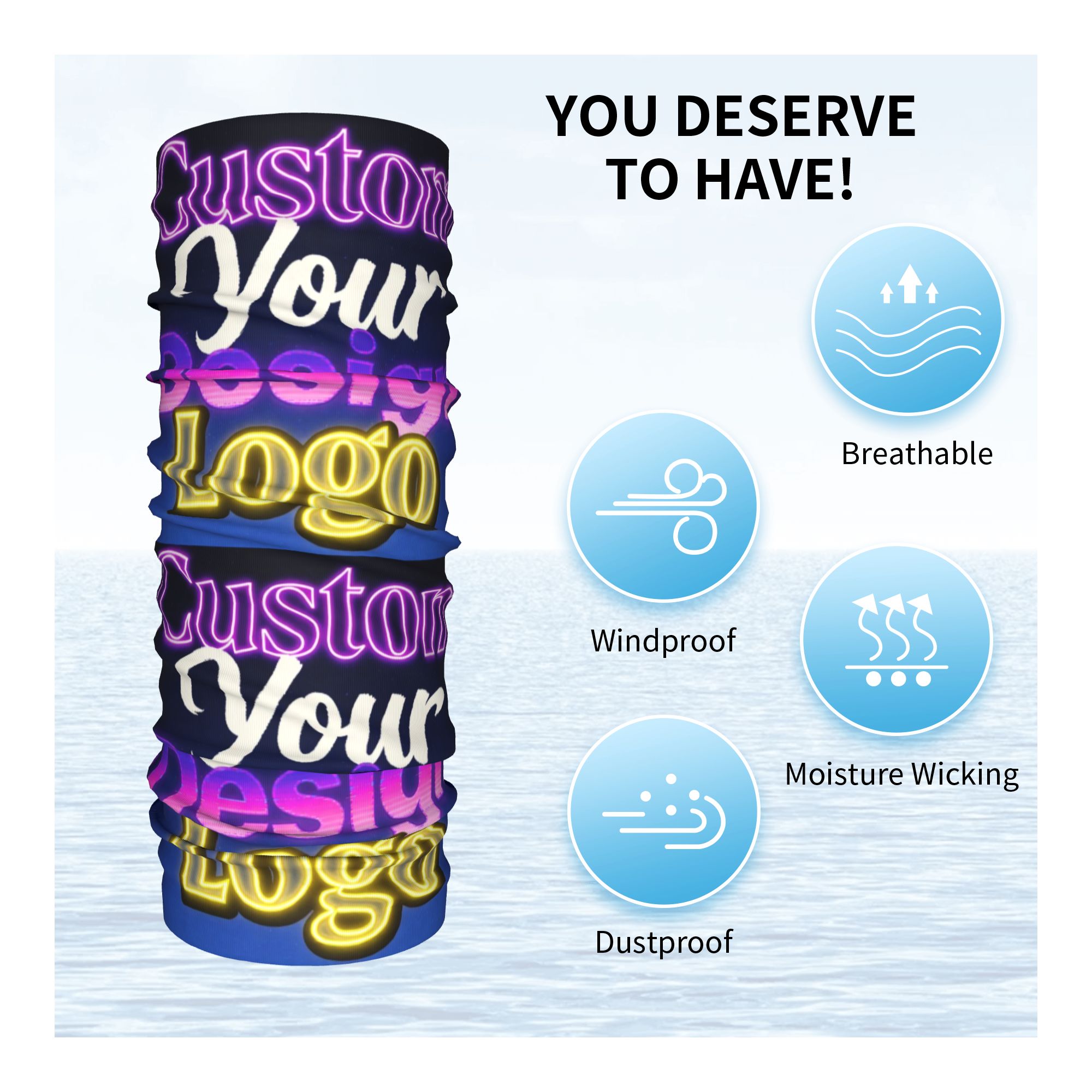 Custom Custom Your Design Logo - đánh giá và giá Neck Warmer Tube