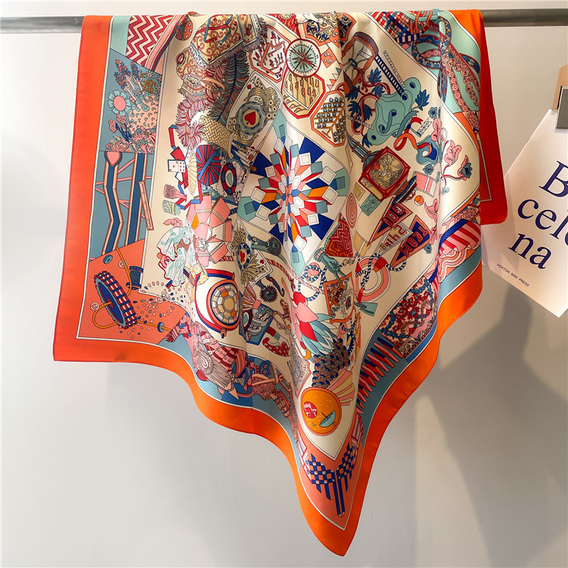 2026 New Square Twill Silk Sca - đánh giá và giá Head Wrap Turban
