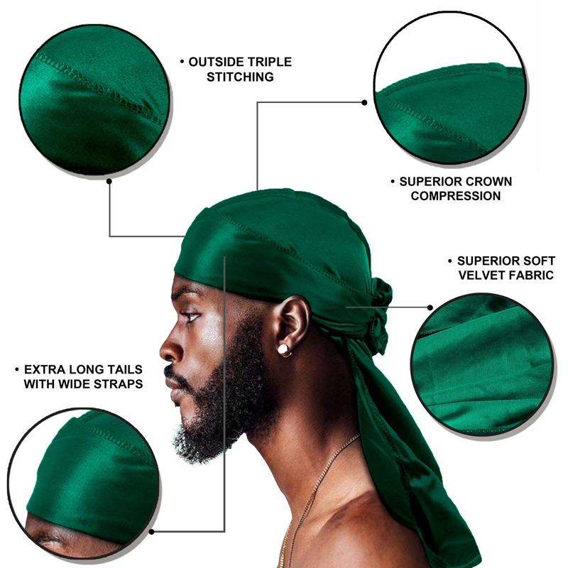 1-4Pcs New silk Durag Bandana  - đánh giá và giá Bandana Doo Rag