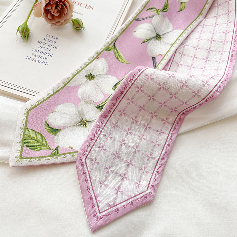 Korean Silk Satin Long Scarf F - đánh giá và giá Silk Neck Scarf
