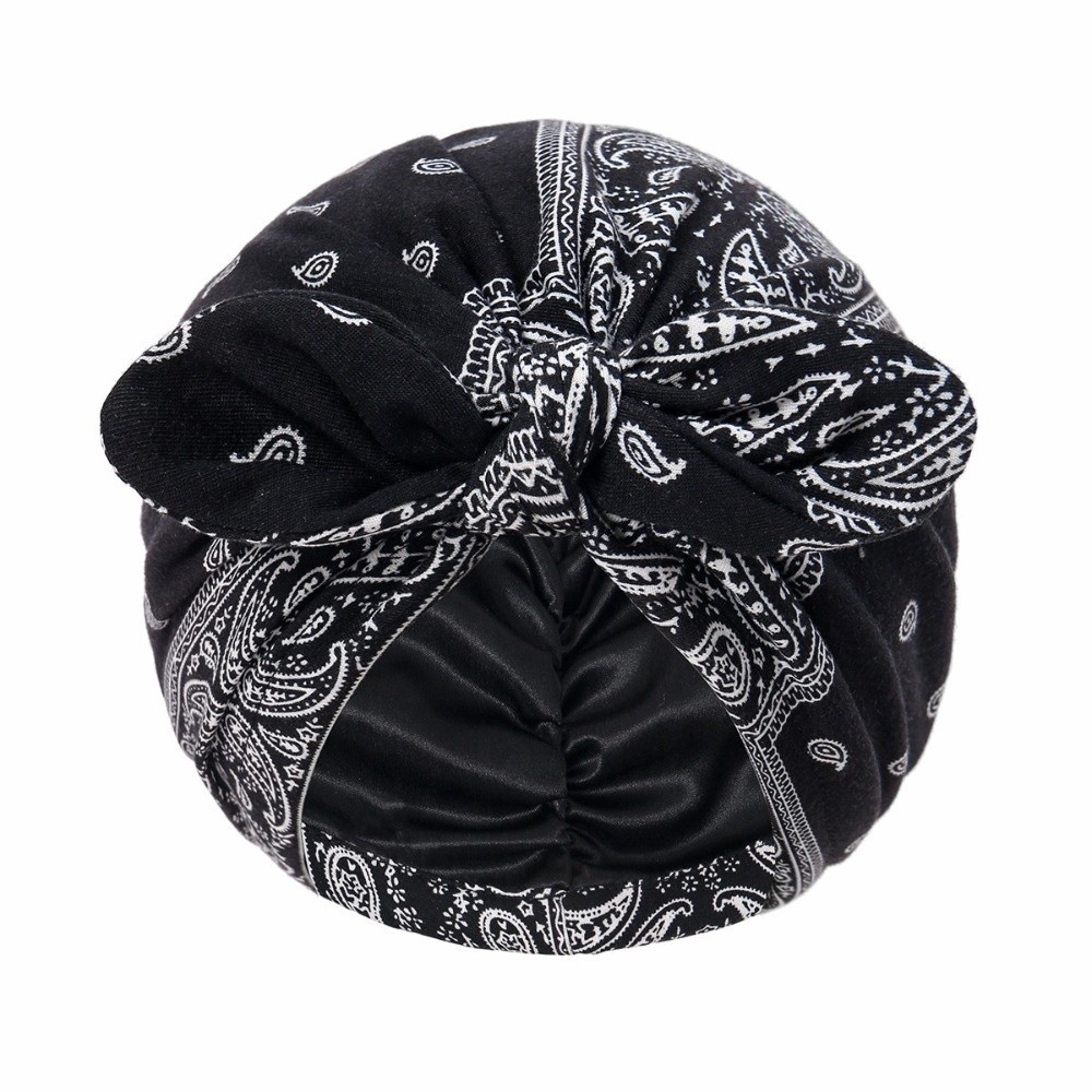 Satin Lined Bandana Turban Hat - đánh giá và giá Bow Tie Pre Tied