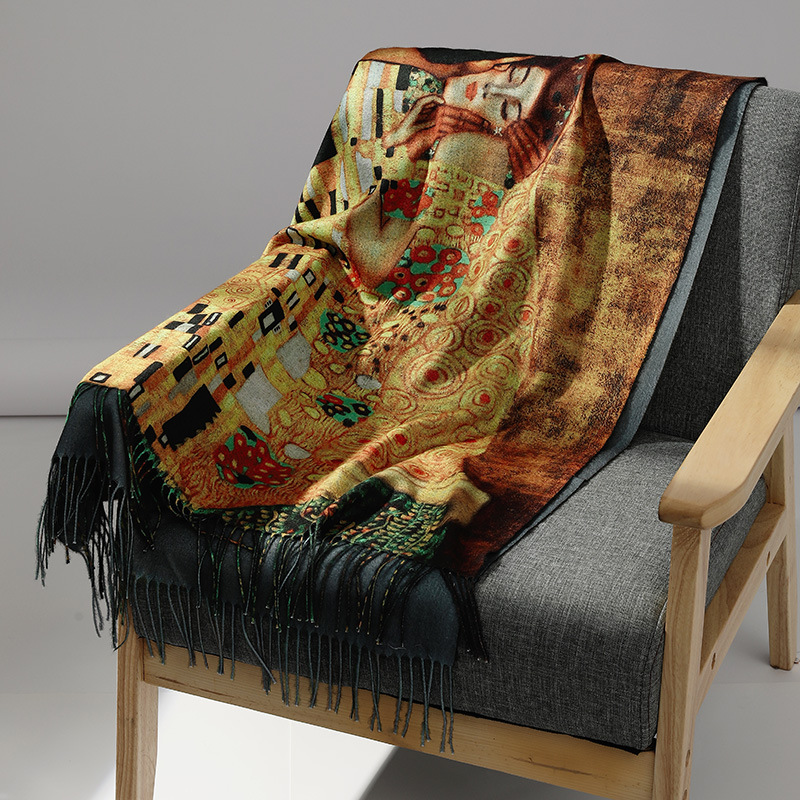 Luxury Brand Oil Painting Cash - đánh giá và giá Muffler Men Wool