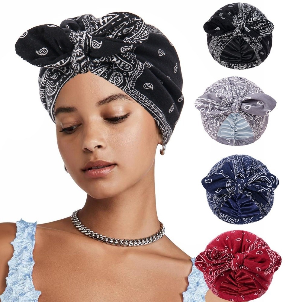 Satin Lined Bandana Turban Hat - đánh giá và giá Bow Tie Pre Tied