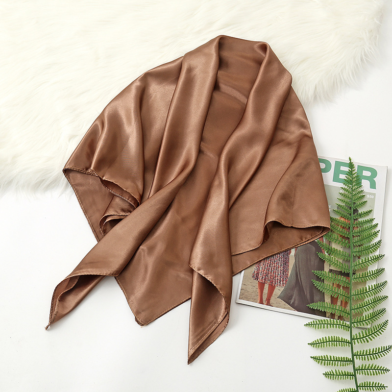 90cm Solid Colors Neckerchief  - đánh giá và giá Silk Neck Scarf